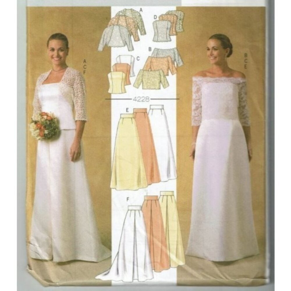 Butterick Sewing Pattern 4228 Formal Evening Wear Top Skirt Misses Petite Size 1